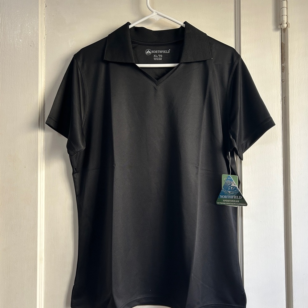 NWT!! Men's Black Polo Shirt - Size XL